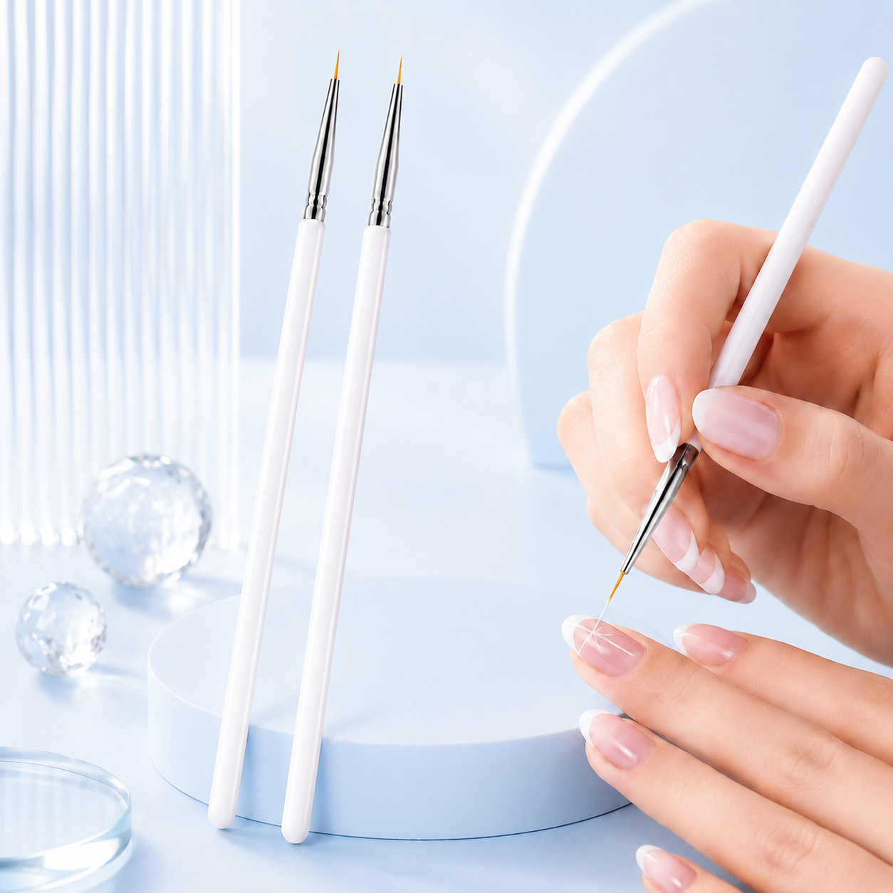3-Piece Nail Art Brush Set