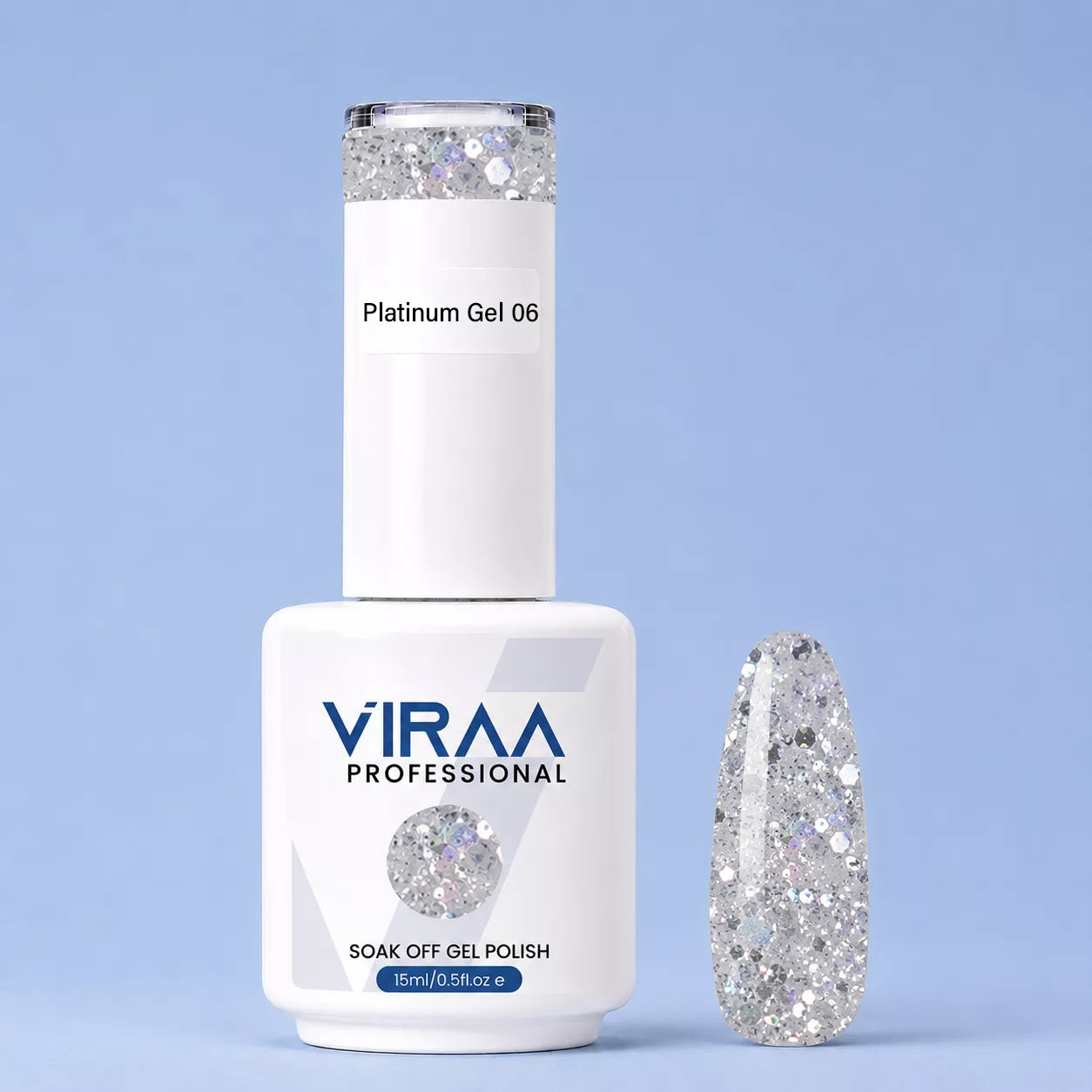 Platinum Glitter Gel Polish 15ml