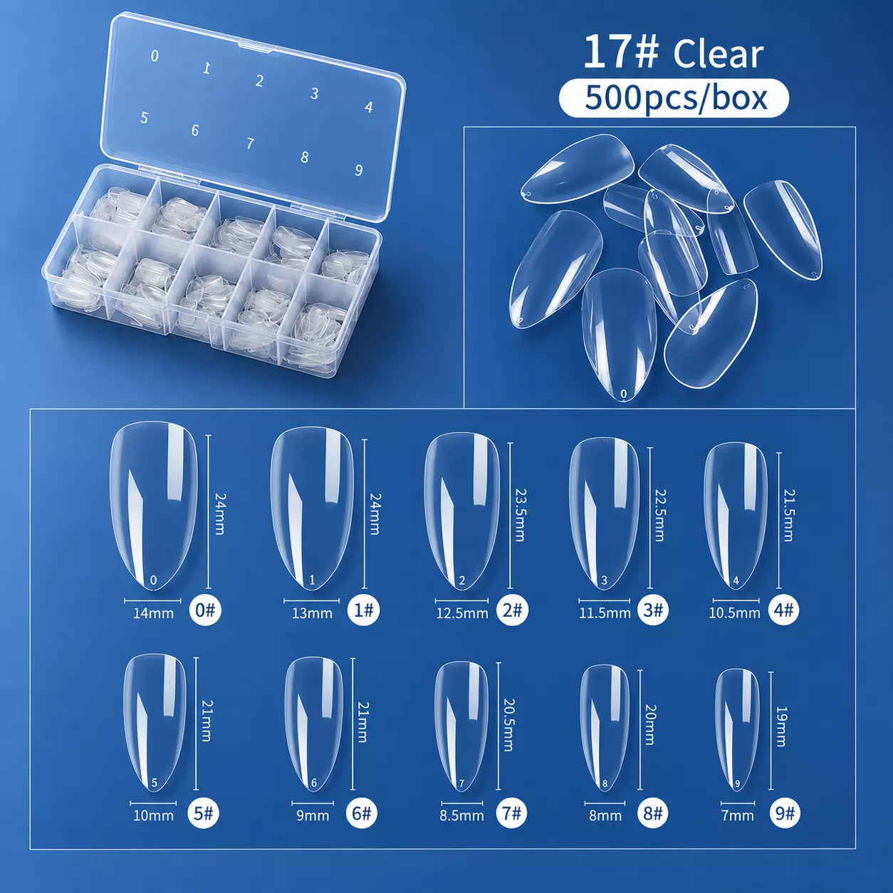 Clear Tips – 500 pcs