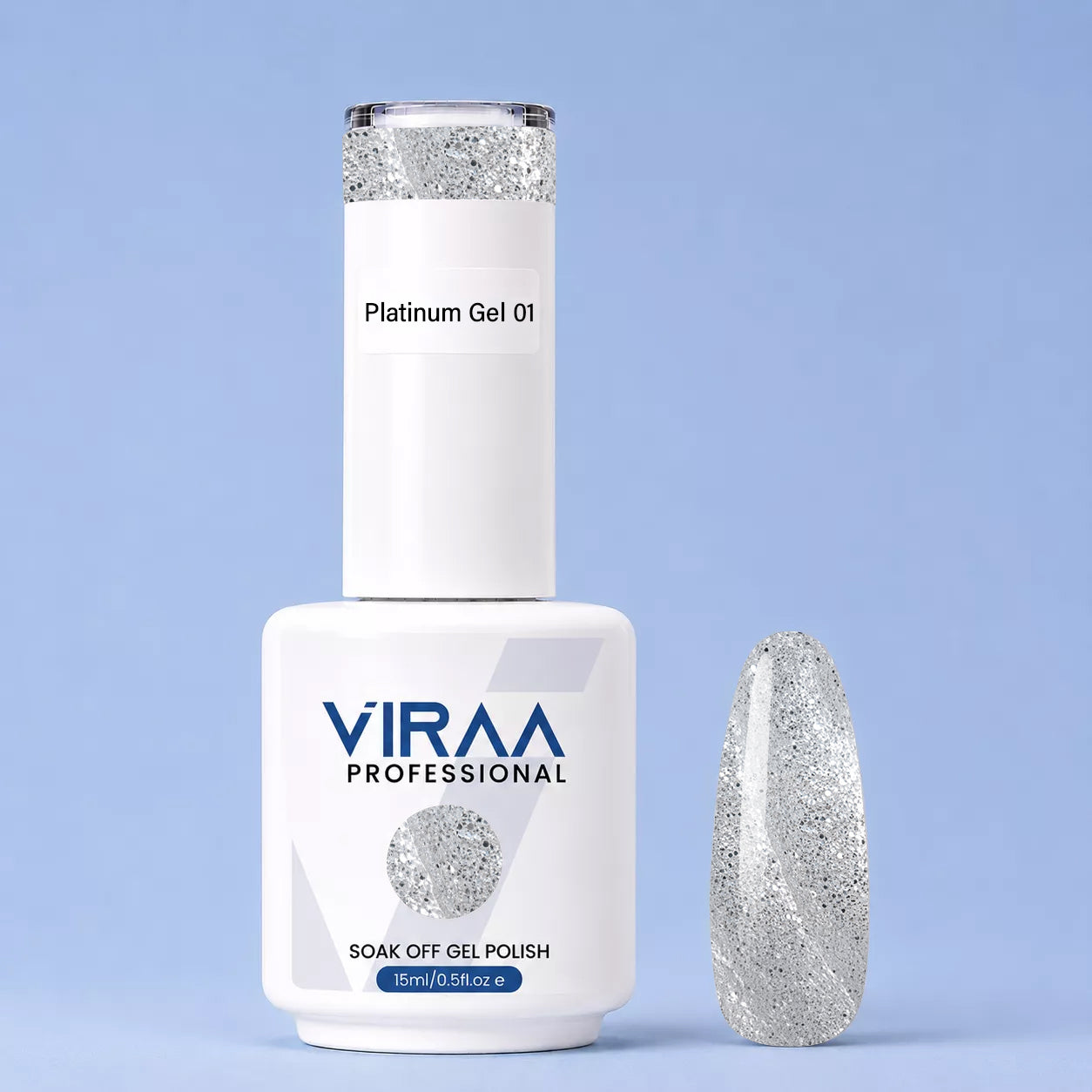 Platinum Glitter Gel Polish 15ml
